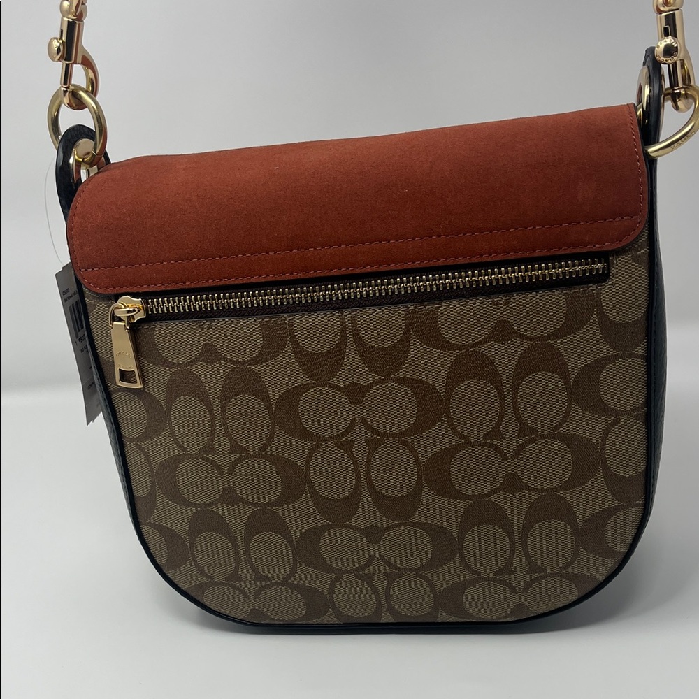 Coach Kleo Shoulder Bag 23 in Signature Canvas & Suede Mix - Picture 4 of 10